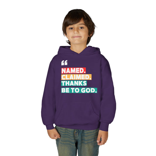 'Named, Claimed' Youth Hoodie