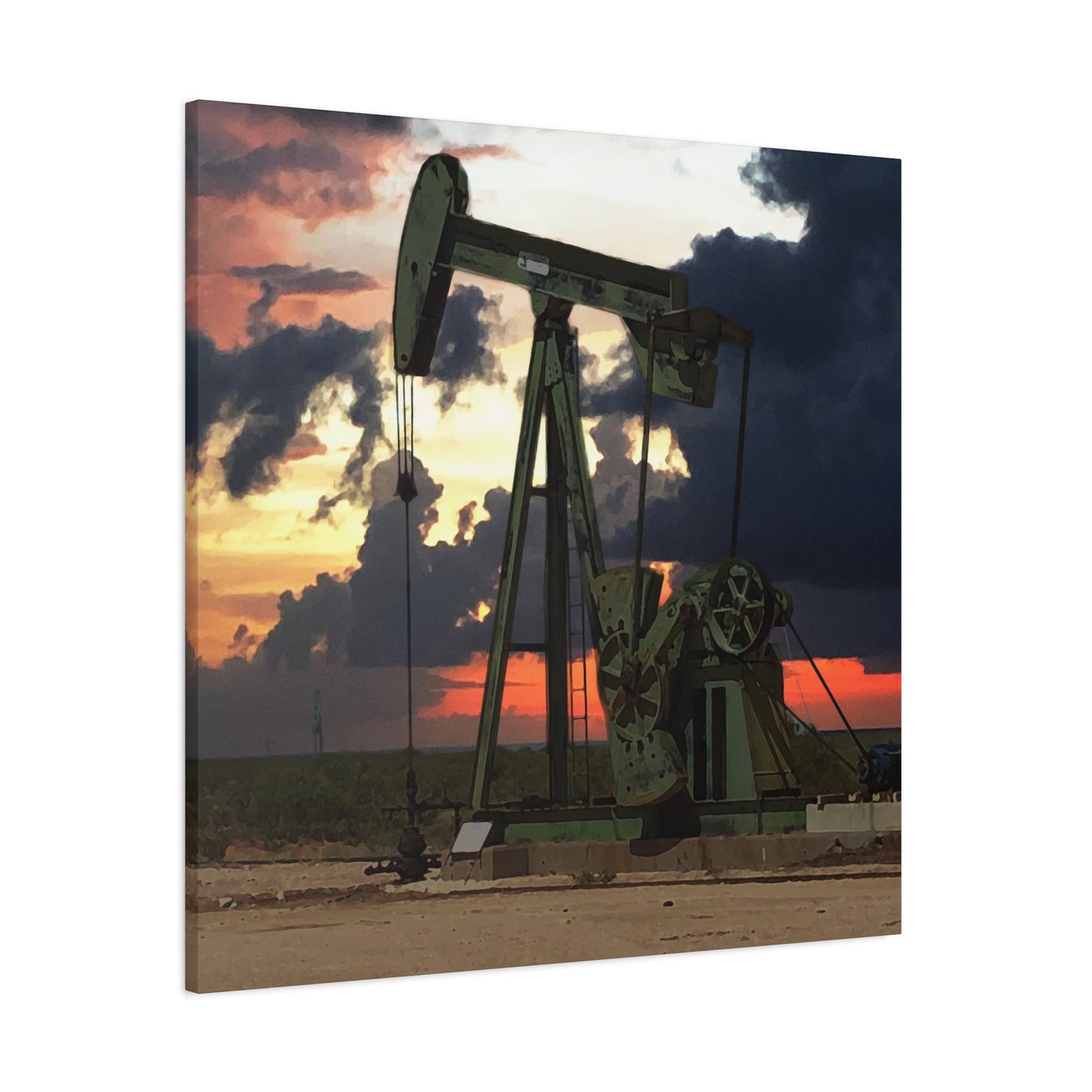 'Pumping Unit' Canvas Gallery Wrap