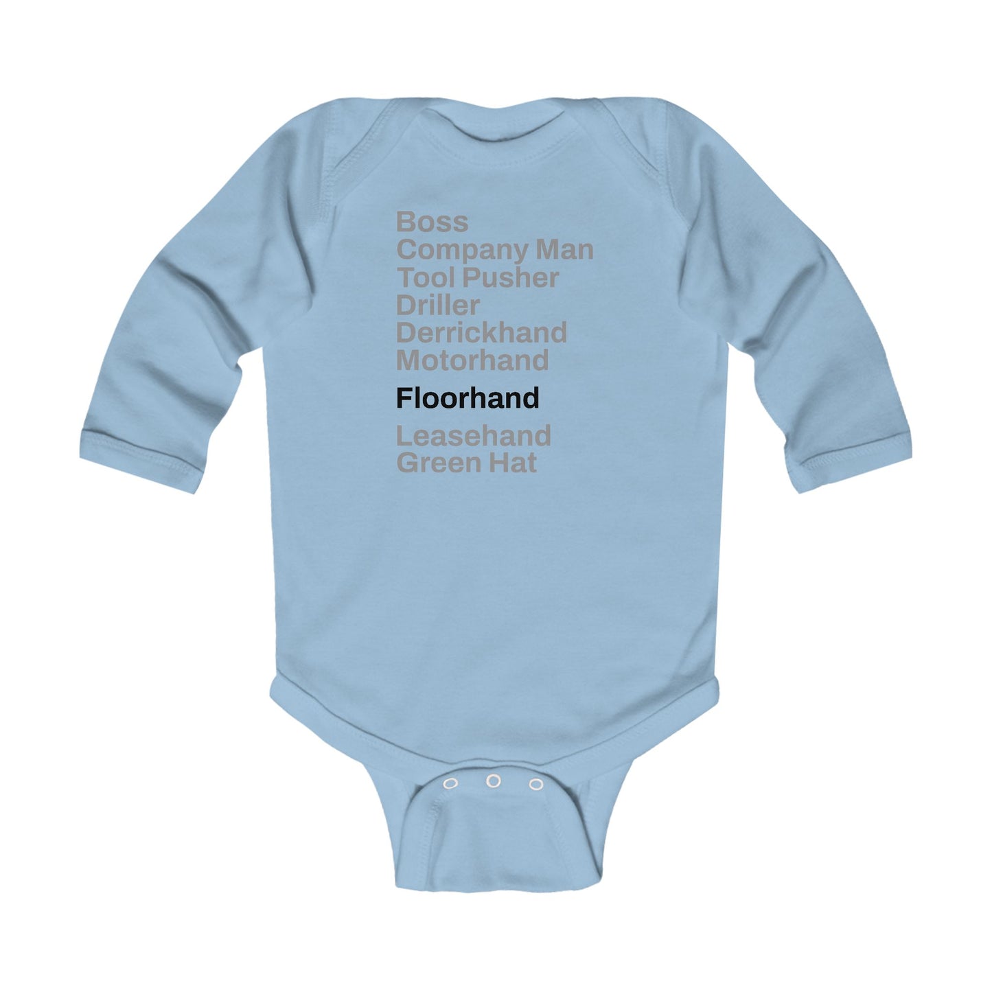 Rig Crew Series 'Floorhand' - Infant Long Sleeve Onesie