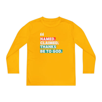 'Named, Claimed' Youth Long Sleeve Tee