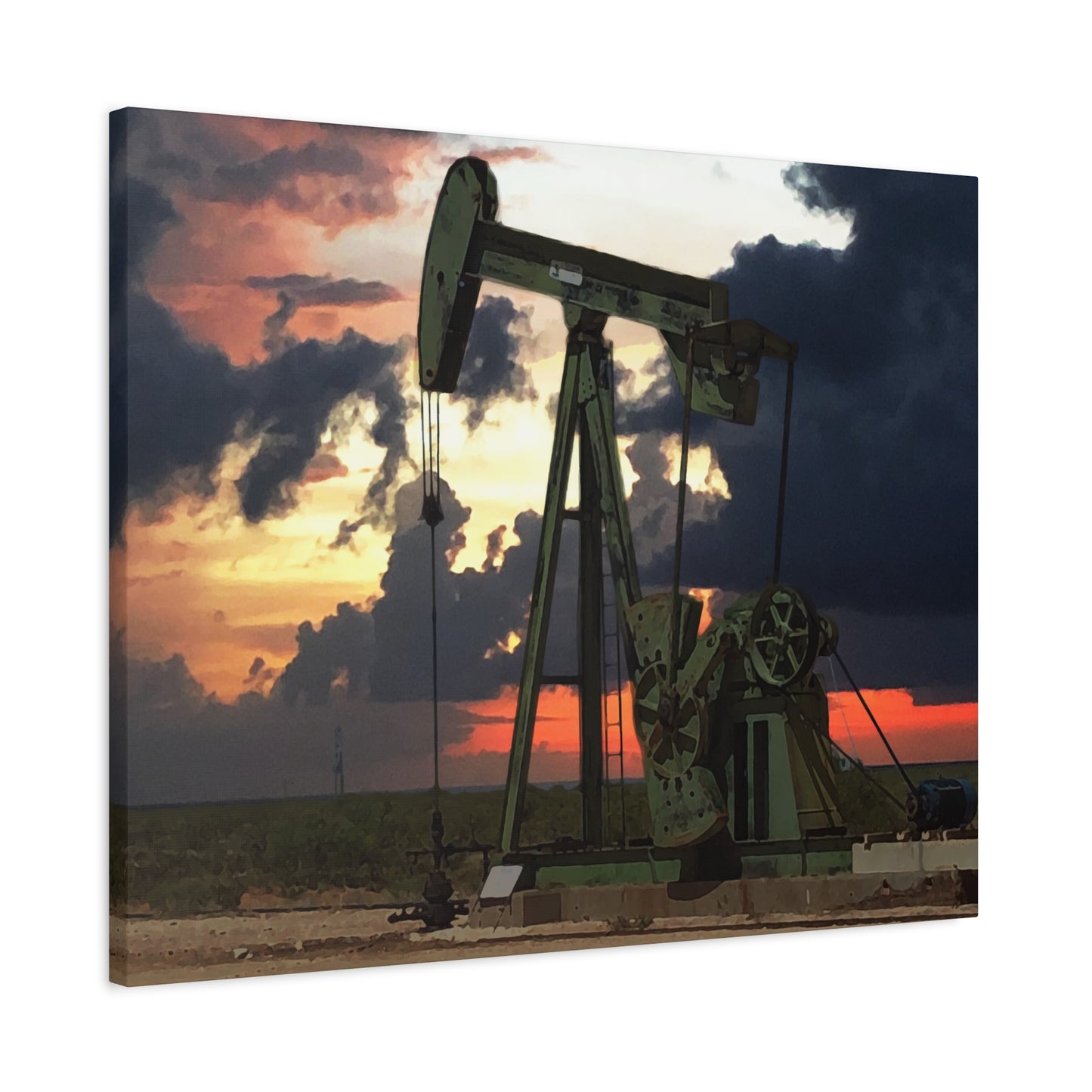 'Pumping Unit' Canvas Gallery Wrap