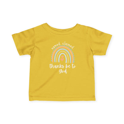 'Thanks be to God' Rainbow Infant Short Sleeve Tee