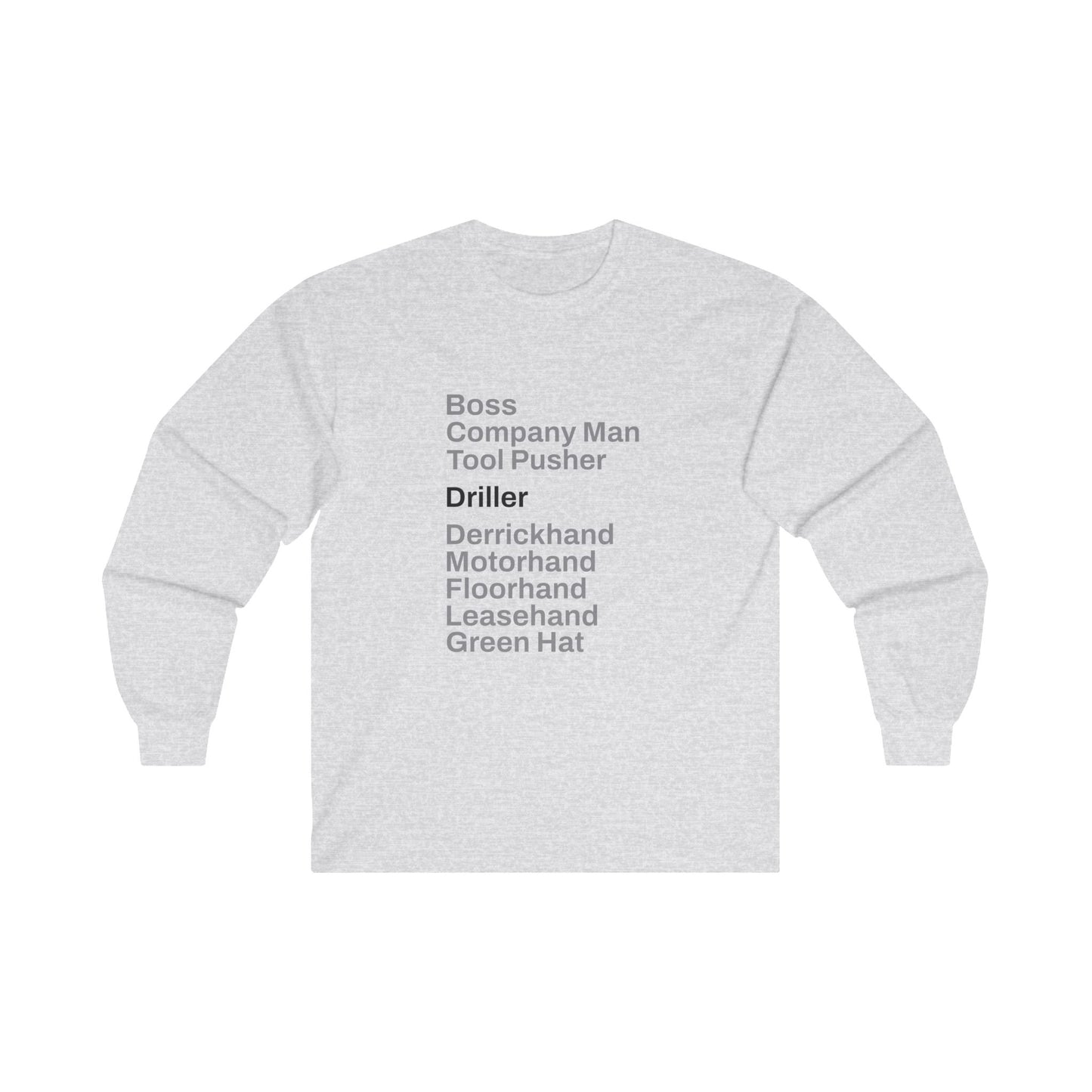 Rig Crew Series 'Driller' - Adult Long Sleeve Tee