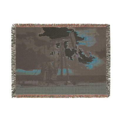 'Pumping Unit' Woven Blanket