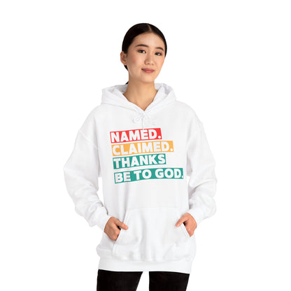 'Named, Claimed' Adult Pullover Hoodie
