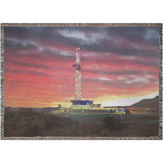 'Drilling Rig' Woven Blanket
